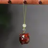 Sándalo Dorado Nueva Versión de los Doce Signos del Zodíaco Colgante para Teléfono Móvil Colgante de Madera para Bolso Llavero Anillo Recuerdo