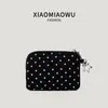 Bolso de lunares de estilo coreano, moderno y versátil, nuevo bolso de mano de moda de nicho, bolso cuadrado pequeño para mujer, minibolso estilo ins con colgante
