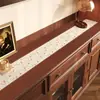 Alfombrilla para encimera de zapatero estilo americano, impermeable y a prueba de aceite, alfombrilla para mesa de mueble de TV sin lavado, tela de cubierta de tacto de lujo ligero de alta gama, tela de cubierta para aparador