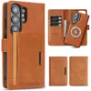 Funda de teléfono magnética 3 en 1 compatible con Samsung S26Ultra S25P con tarjetero, carga inalámbrica, tapa abatible con soporte