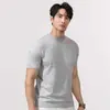 Roupas Masculinas Xintang 2026 Verão Estilo Old Money Cor Sólida Gola Redonda Camiseta de Tricô Simples Versátil Manga Curta