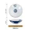 Cuenco de Porcelana Azul y Blanco de Boca Ancha con Patrón Exterior, Cuenco Grande para Sopa del Hogar, Cuenco para Ramen, Cuenco Cónico, Cuenco para Fideos, Tienda de Fideos