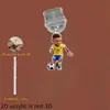 Plug de Pó para Celular Cruzado 2D Plano de Acrílico Ornamento Tipo Pingente de Gato Fofo Interface Oval Tipo-C Desenho Animado