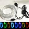 Coche el led luminoso luz fría USB luz fría con borde colorido coche EL luz fría luz de ambiente RGB