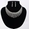 Joias para Noivas Atacado Acessórios para Vestidos Coreanos Brincos de Diamante Coreanos Colar Conjunto de Casamento N159