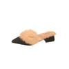 Aproveite para Usar e Tirar Chinelos Toe-Toe a Qualquer Hora e em Qualquer Lugar, Rosa Preto Fácil para Adultos Feitos de Pelúcia Artificial e Outros