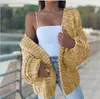 Aliexpress Comercio Exterior Nuevo Cárdigan Suéter Murciélago Mujer Manga Larga Relleno Holgado Talla Grande Suéter Prenda Exterior