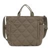 Bolsa Simples de Cor Lisa de Grande Capacidade Casual Nova Outono e Inverno com Fio Bordado Bolsa de Ombro Bolsa Tote para Mão e Transversal para Mulheres