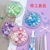 Conjunto de Adesivos para Maquiagem de Palco Patch de Floco de Neve Facial Infantil Maquiagem para Olhos de Noiva Decoração de Borboleta com Diamante Brilhante