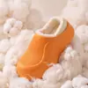 Pantuflas de color liso, impermeables, de punta cerrada para mujer, nueva colección otoño/invierno 2026, moda para exteriores, forradas de felpa, con suela gruesa y antideslizantes, de algodón