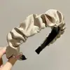 Faixa de Cabeça de Luxo Leve, Céu Estrelado Simples, Fita de Cetim de Alta Qualidade, Faixa de Cabeça com Pedras, Top Pregueado, Prendedor de Cabelo Grande, Aro com Pedras Strass de Aba Larga para Mulheres