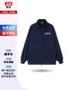 Moletom com Gola Alta e Zíper Estampa de Logo Personalizada Uniforme de Classe DIY Roupa de Trabalho com Capuz Jaqueta Personalizada Estilo Outono e Inverno