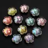 Contas Florais de Cabeça de Coelho Acrílico Transparente Fosco em Contas Margarida Colorida Pulseira Adorno de Cabeça Corrente de Celular DIY Contas Soltas