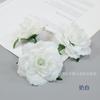 Camelia de Imitación con Hojas Rosa Nórdico Caja de Regalo para Mano Corona DIY Arreglo Floral Celebración Ramillete de Muñeca para Hacer