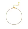 Pulsera Ultrafina Popular de Xiaohongshu Incrustada con Diamantes Plata de Ley S925 Oro de 18 Quilates Brillante Apilable Joyería Exquisita y de Alta Gama