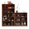 Vitrine Selecionada com Prateleiras, Armário para Conjunto de Chá Estilo Chinês, Rack de Armazenamento Todo em Madeira Maciça, Vitrine para Sala de Estar, Armário para Múltiplos Tesouros, Estante de Livros