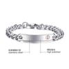Pulsera de acero de titanio acero inoxidable curva marca Logo médico Pulsera Joyería de acero inoxidable para hombre accesorios de joyería al por mayor BR-288