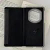 Adecuado para Huawei Matex7 Funda de Cuero Magnética para Dormir, Funda Plegable de Cuero Lisa, Funda Protectora Anticaídas de Negocios a la Moda, Modelo Nuevo para Hombres