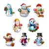 Nuevos 24 Piezas Enano Navideño Muñeco de Nieve de Madera Decoraciones Colgantes Navideñas de Madera Lindo Colgante Decorativo de Muñeco de Nieve
