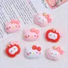 Gato manzana lindo caricatura DIY accesorios para joyería pegamento de crema resina pequeños accesorios hebilla de zapato con agujero bolsa de material al por mayor