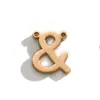 Nuevo Colgante de Collar de 26 Letras Color Oro Rosa Doble Agujero Horizontal Más Vendido en Europa y América Accesorios de Collar Sencillos de Acero Inoxidable