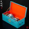 Botella de Vino de Cerámica Paquete de 2.5 kg Color Esmalte y Frasco de Vino Qi Sheng Cai Colección de Adornos con Base Petaca Vacía