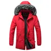 Inverno Novo Masculino Slim Fit Comprimento Médio Acolchoado com Capuz Jaqueta Grande Casual Moda Masculina