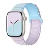 Aplicable a Apple Watch apple iwatch S11/10 Patrón de Ropa de Trabajo Silicona Magnética Segunda Generación Correa de Reloj de Tres Perlas Bloqueo de Color