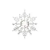 Nuevos Adornos de Copo de Nieve para Árbol de Navidad 10cm Set de 3 piezas Copos de Nieve Navideños Copos de Nieve de Plástico Accesorios de Decoración Festiva