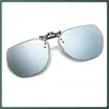 Óculos de Sol Clip-On para Homens e Mulheres, Lentes Polarizadas que Mudam de Cor, Óculos para Dirigir, Óculos de Sol Flip-Up Anti-UV