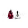 Pendientes de Aleación de Titanio F136 Incrustados con Circonita 5A Pendientes de Gota de Agua Clavos para Cartílago del Oído Joyería con Rosca Interna de Titanio Grado de Implante Cabeza de Joyería G23
