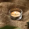 Porta-Velas de Vidro Transparente de Quatro Pontos Moderno Minimalista Estilo Europeu para Decoração de Jantar Romântico à Luz de Velas e Adereços de Fotografia