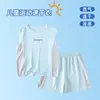 Conjunto de Colete Infantil Verão Solto Masculino Basquete Casual Feminino Fino Esportivo Sem Manga Camiseta Shorts Conjunto
