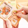 Kapibala Gashapon Mecanismo Cuaderno Lindo Dibujo Animado Mecanismo Cuaderno Papelería Divertida Bolsillo con Solapa Pantalones Manual Bloc de Notas