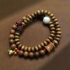 Cuentas de ábaco de sándalo verde pulsera DIY Ébano estilo étnico antiguo pulsera de pareja para hombres y mujeres Rosario de cuentas de Buda