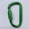 Mosquetón Colorido Exterior en Forma de D de 8 cm con Cierre, Conector de Colgado Rápido, Accesorios de Gancho para Mochila de Aleación de Aluminio Engrosado