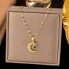Colar de Amor Simples Hao Stone Transfronteiriço Feminino Design de Nicho Design de Luxo Leve Acessórios de Pingente High-end Corrente para Clavícula Feminino