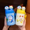 Taza Térmica Doraemon 316 Acero Inoxidable de Gran Capacidad Taza de Dibujos Animados Linda para Mujer Portátil Taza de Doble Uso Taza de Agua para el Hogar