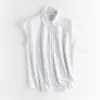 Chaleco Camisa Estilo Chic Francés Nuevo Versátil Ropa de Trabajo Top de Manga Corta de Gama Alta Estilo Coreano Camisa Holgada