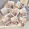 Pinza lateral fresca y dulce en forma de estrella, pinza para el cabello de alta gama estilo dopamina, accesorio para el cabello de pinza para flequillo exquisito y simple