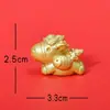 Micro Paisaje Zodiaco Caballo Dorado Auspicioso Hogar Escritorio Coche Escritorio Resina Manualidad DIY Decoración Adornos Pequeños
