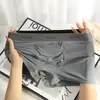 Roupa Íntima Masculina de Seda de Gelo Verão Super Black Technology Massagem Confortável Malha Respirável Esportiva Calça Boxer de Quatro Cantos para Homens