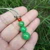 Vários Tipos de Pingentes de Feijão das Quatro Estações com Contas Redondas, Pingentes de Jade Verde Hetian, Jade com Fio de Ouro, Jade Verde Seco, Ágata, Jaspe, Calcedônia, Pingentes de Jade Vermelho do Sul