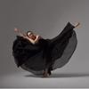 Falda de vuelo amplio de 720 grados, falda de danza clásica, elegante disfraz de danza Xinjiang para mujer, vestido de danza moderna de chifón de 540 grados