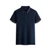 Camisa polo de manga corta con cuello acanalado y detalle de cuentas finas de 180g, ropa de trabajo unisex, ropa de trabajo de verano con logo estampado