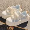 Lindas Tenis Blancas para Mujer con Dedos Grandes 2025 Nuevos de Verano Transpirables Versátiles de Suela Gruesa Casuales Deportivas para Combinar con Faldas