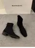 Botines Franceses de Gamuza con Tacón Grueso para Mujer Estilo 2026, Botas Martin Populares de Otoño e Invierno con Forro de Felpa Adicional, Botines Cortos Ajustados