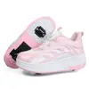Zapatos para caminar de celebridad de internet, patines para niñas, patines para niños, patines para niños, zapatos de cuatro ruedas emergentes para estudiantes, zapatos voladores
