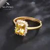 Xuping Joias Novo Estilo Europeu e Americano Luxuoso Esmeralda Pedra Artificial Anel Ajustável para Mulheres Atacado