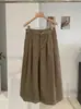 Pantalones de pana de pierna ancha de cintura alta simples retro KEKEZOON, nuevos pantalones cortos rectos adelgazantes de otoño 9029